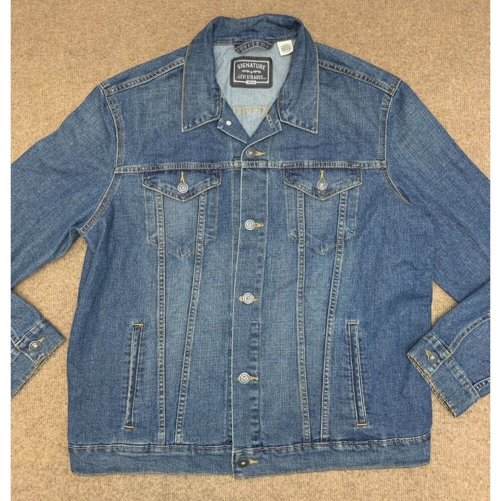 Levis Jacket Mens XXL Lightweight Denim Shacket Cowboy Work Trucker Button Shirt